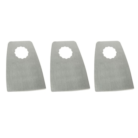 Versa Tool 52mm Flat Cut Stainless Steel Scraper Fits Fein Supercut Oscillating Tools, PK 3 FB3N-D